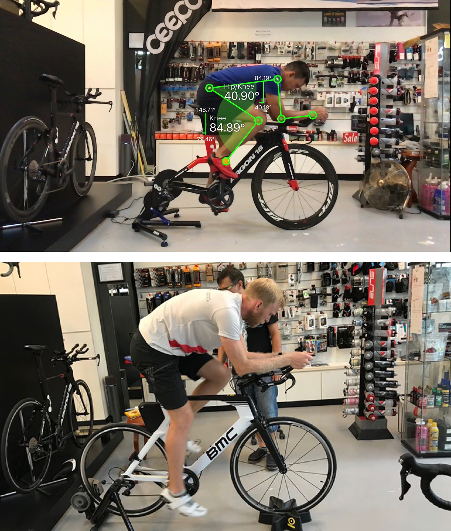 the bicycle fitting store
